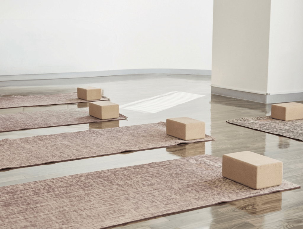 Indoor with yoga mat